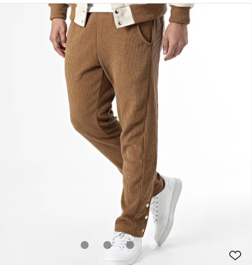 Ensemble Veste Bomber Et Pantalon Beige Cam
